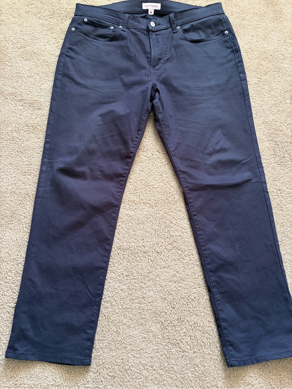 Lucky Brand Navy Straight Fit Chinos